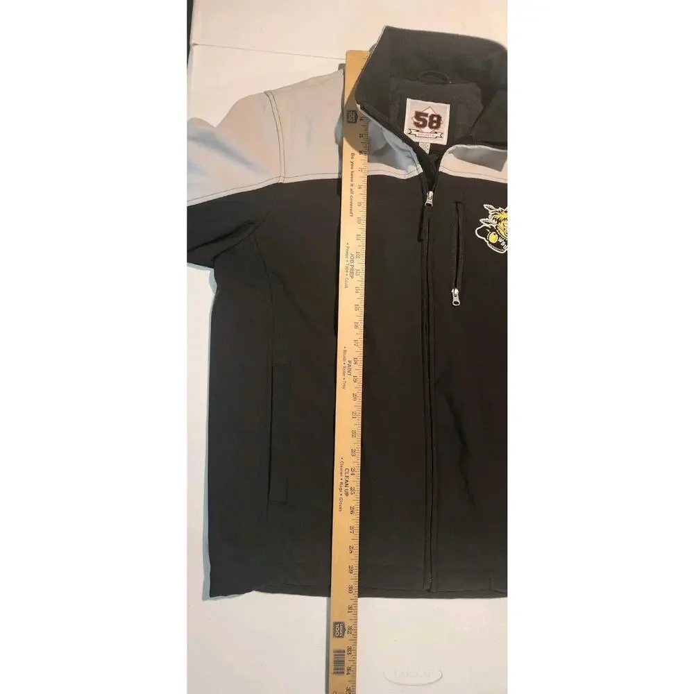 Wichita State University WSU Shockers Black Gray Jacket Coat Size Large